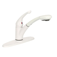 Load image into Gallery viewer, Delta 470-WH-DST Signature 1-Handle Pull-Out Sprayer Kitchen Faucet, White
