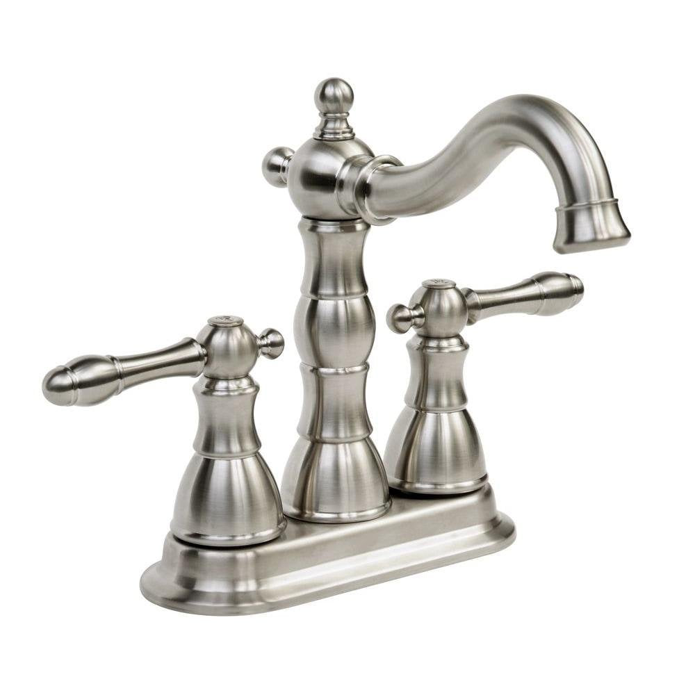 Glacier Bay 67112W-8004 Lyndhurst Lavatory Bath Sink Faucet, Brushed Nickel