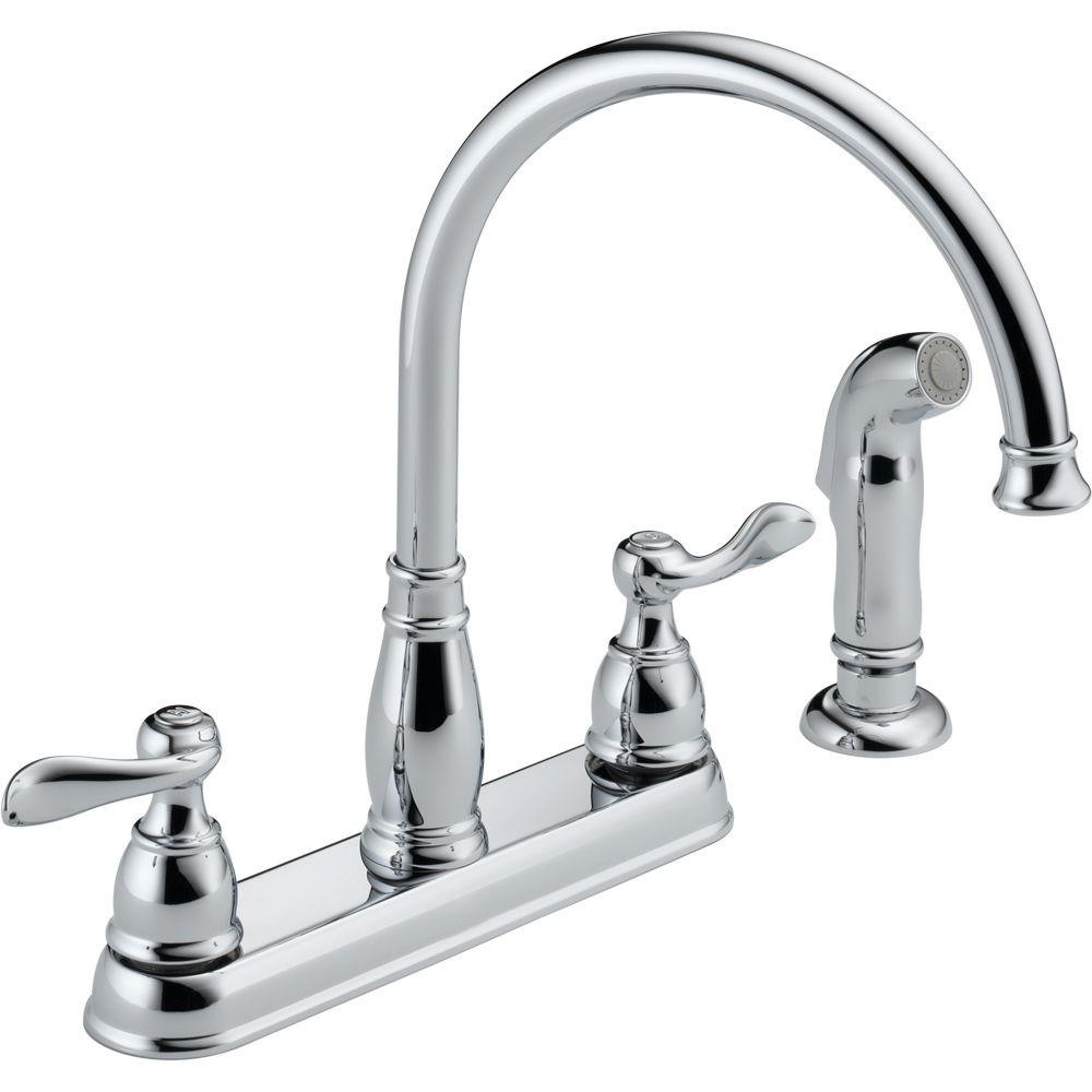Delta 21996LF Windemere 2-Handle Standard Kitchen Faucet, Chrome