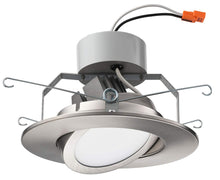 Load image into Gallery viewer, (4x) Lithonia Lighting 6G1BN 6&quot; LED Gimbal Downlighting Module Brushed Nickel
