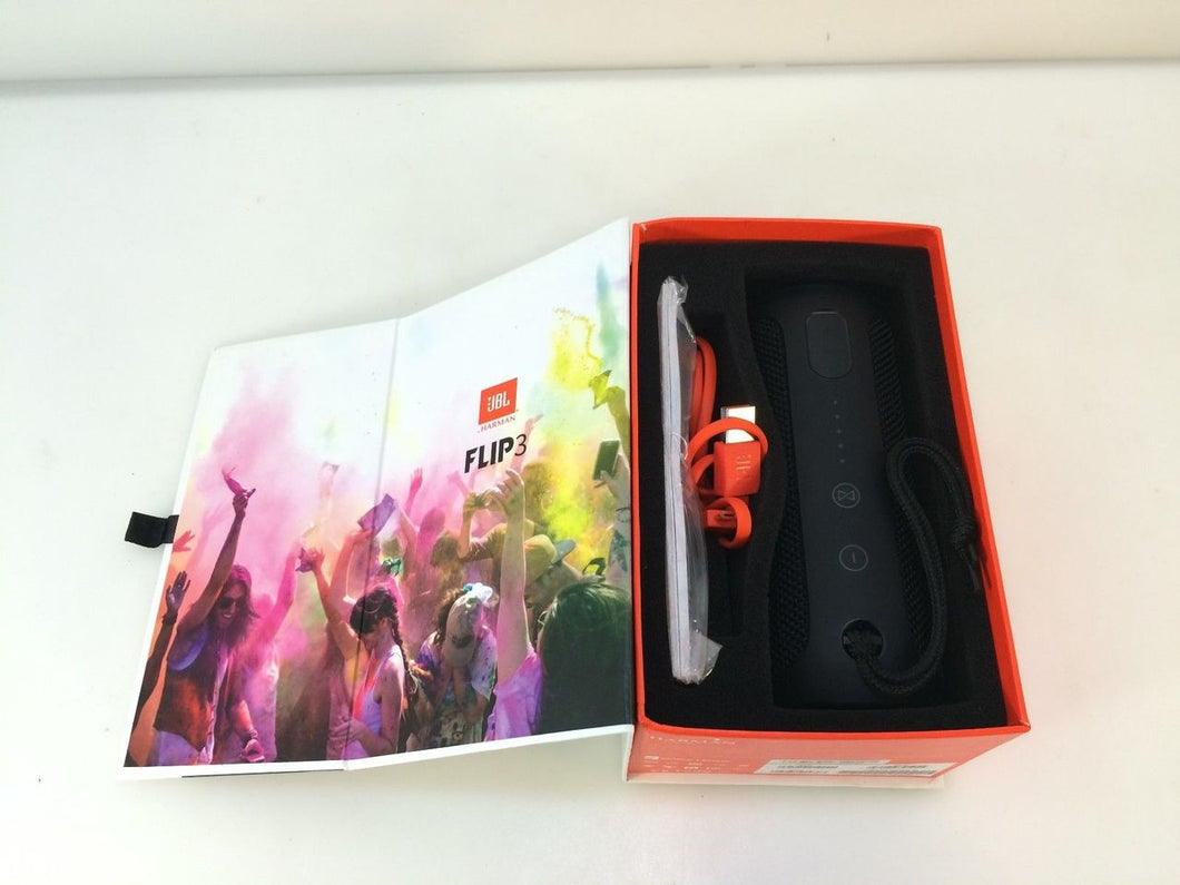 JBL Flip 3 Splash Proof Portable Bluetooth Speaker, Black