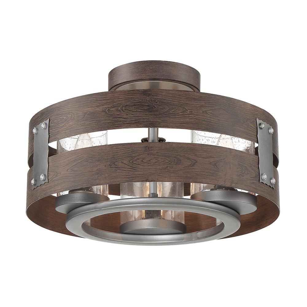 HDC 32696-HBUD Ackwood 3-Light Semi-Flush Pendant Convertible 1003108819