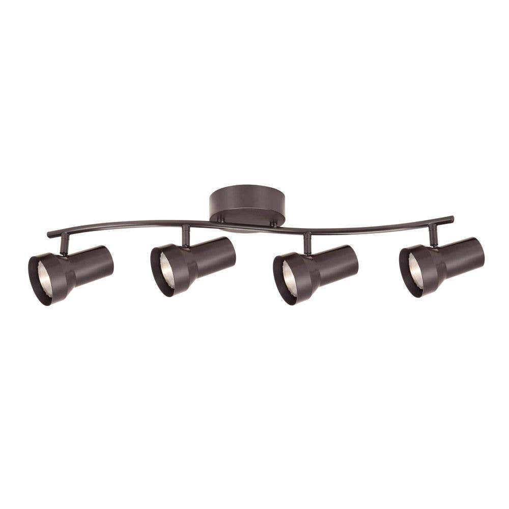 Hampton Bay 17204S4-BZ 4-Light Bronze Fixed Track Lighting Kit 1001573202