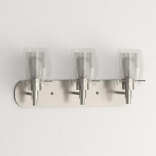 Load image into Gallery viewer, Hampton Bay 18759-4 Arnstein 3-Light Brushed Nickel Vanity Fixture 1001300049
