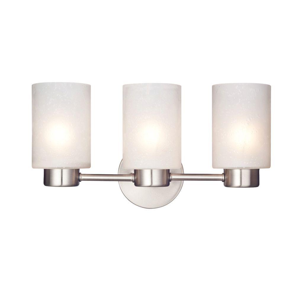 Westinghouse 62279 Wall Sconce with Frosted Seedy Glass Shades