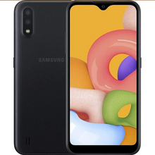 Load image into Gallery viewer, SAMSUNG Galaxy A01 16GB 5.7&quot; 4G LTE Straight Talk Prepaid Smartphone - Black
