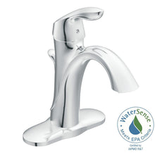 Load image into Gallery viewer, MOEN 6400 Eva Single Hole Single Handle High-Arc Bathroom Faucet in Chrome
