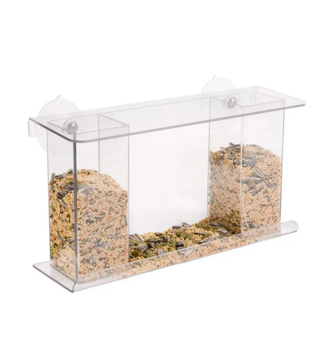 Wind & Weather One-Way Mirror Window Mount Bird Feeder - HA6312