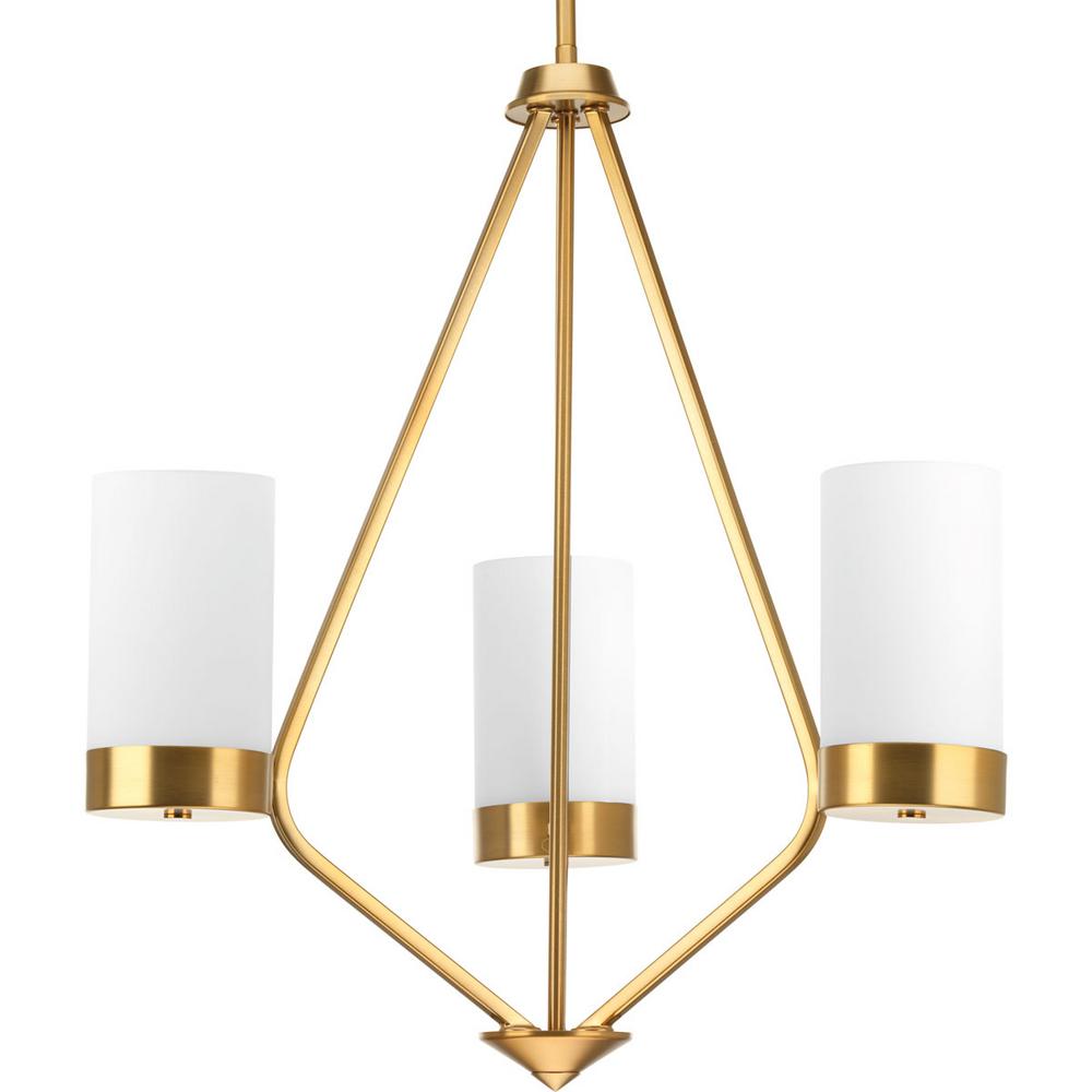 Progress Lighting P400021-109 Elevate 3-light Brushed Bronze Chandelier