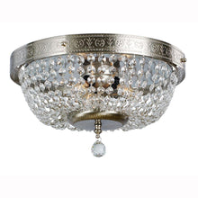 Load image into Gallery viewer, Hampton Bay 82374 BN 14&quot; 3-Light Brushed Nickel Flush Mount with Crystal Accents
