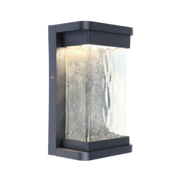 Luteo 1857 Black Medium Outdoor Integrated LED Wall Mount Lantern Sconce