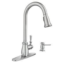Load image into Gallery viewer, MOEN 87808SRS Fieldstone 1-Handle Pull-Down Sprayer Kitchen Faucet Stainless
