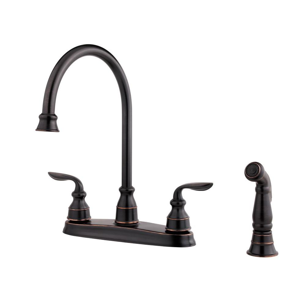 Pfister LF-036-4CBY Avalon 2-Handle Standard Kitchen Faucet, Tuscan Bronze