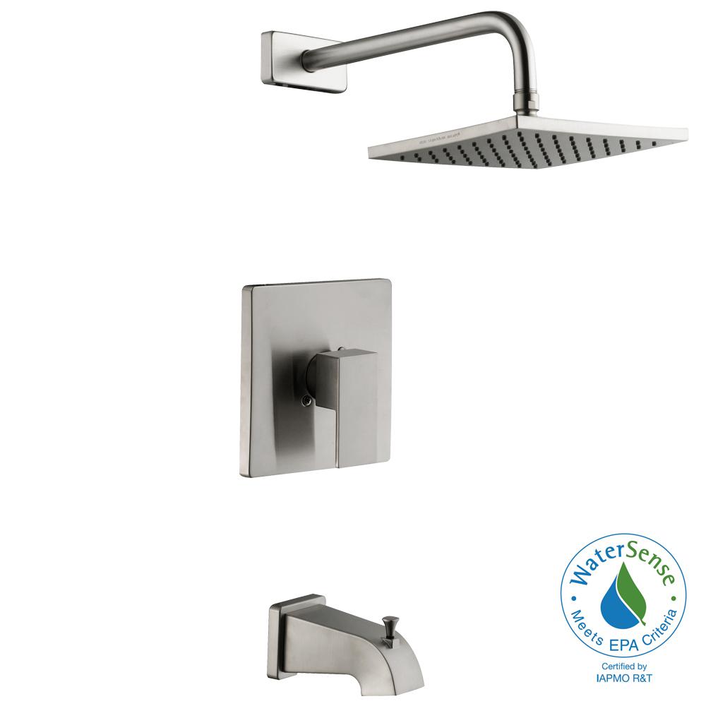 Schon HD873X-6404 Marx 1-Handle 1-Spray Tub & Shower Faucet, Brushed Nickel
