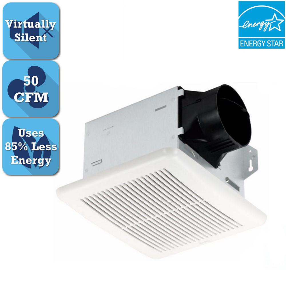 Delta ITG50 Breez Integrity Series 50 CFM Wall or Ceiling Bathroom Exhaust Fan