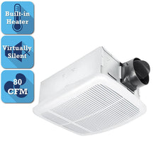 Load image into Gallery viewer, Delta RAD80 Radiance Series 80 CFM Ceiling Bathroom Exhaust Fan with Heater
